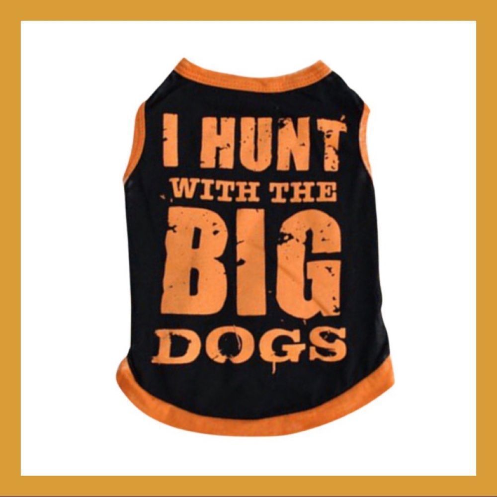 🎉HP🎉 2/$10; 4/$15: LAST ONE!! NWOT “I hunt with the big dogs” Little Pet Tee: L